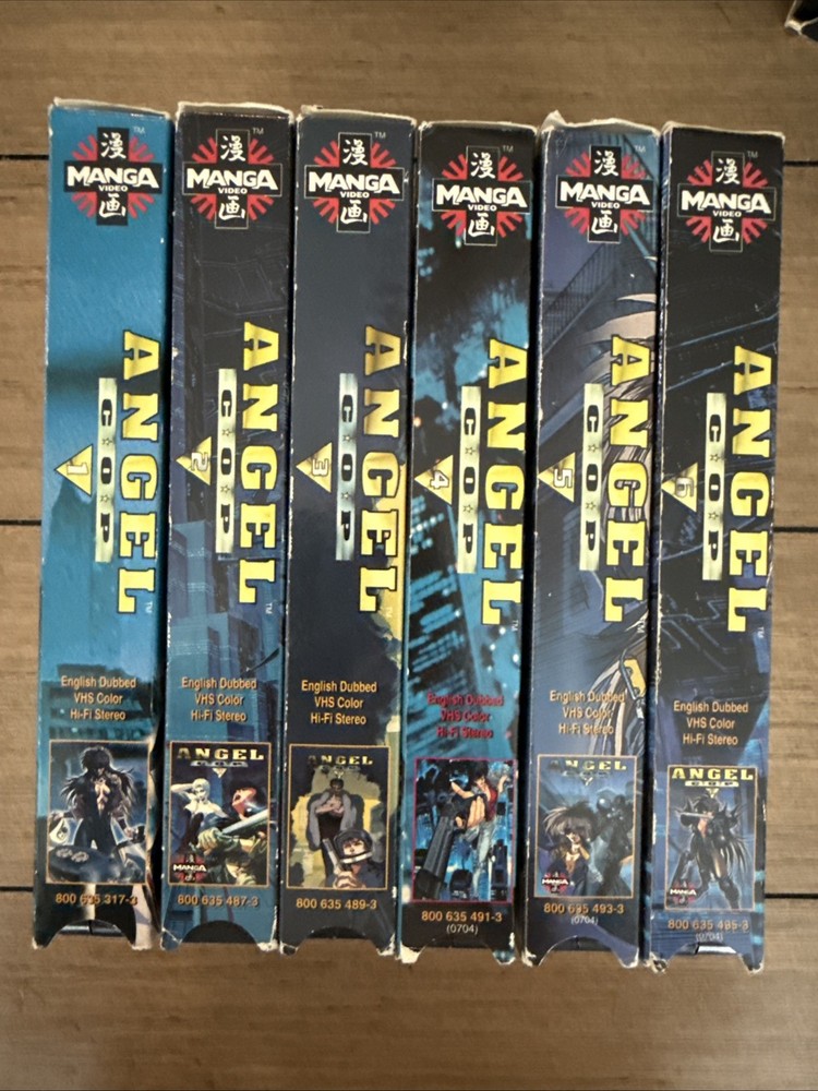 Angel Cop Vol. 1-6 Full Set (English Dub) (VHS, 1995) - SLEEVES / VHS TAPES