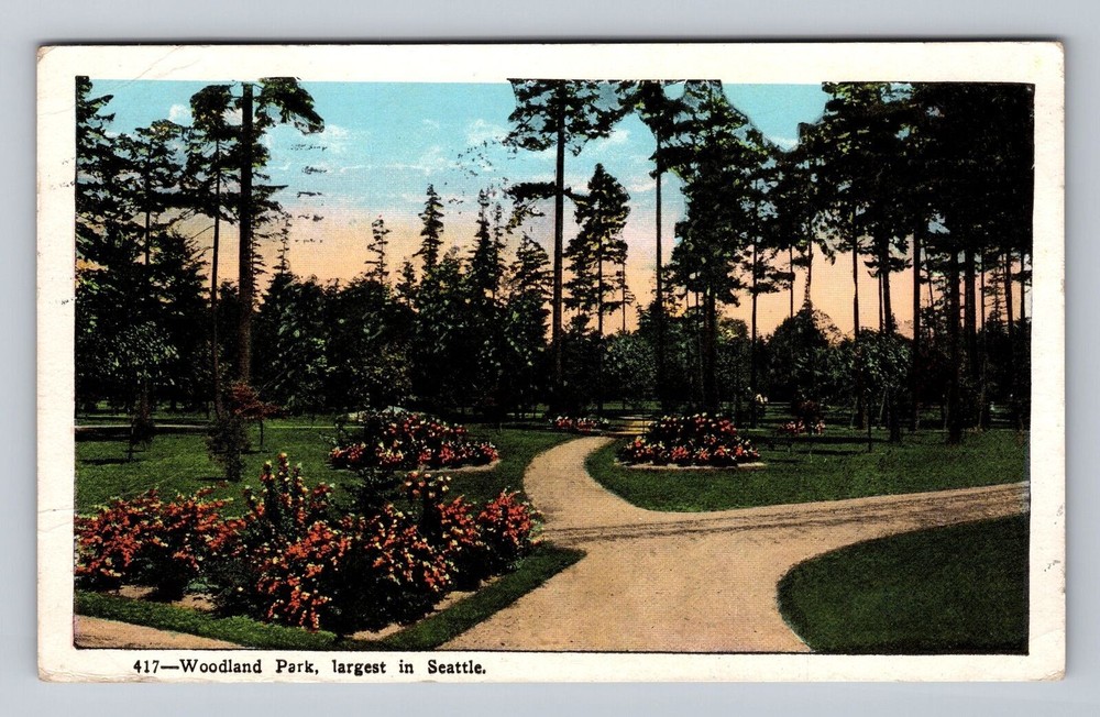 Seattle WA-Washington Woodland Park Largest in Seattle Vintage Postcard