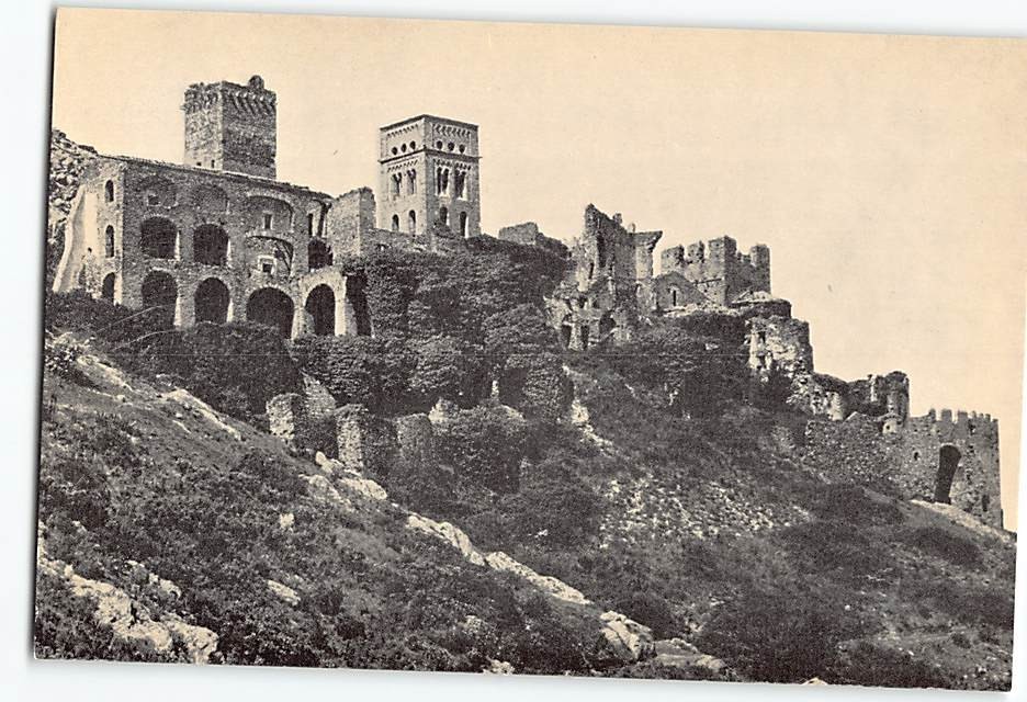 Postcard Sant Pere de Rodes Monastery in Catalonia Spain