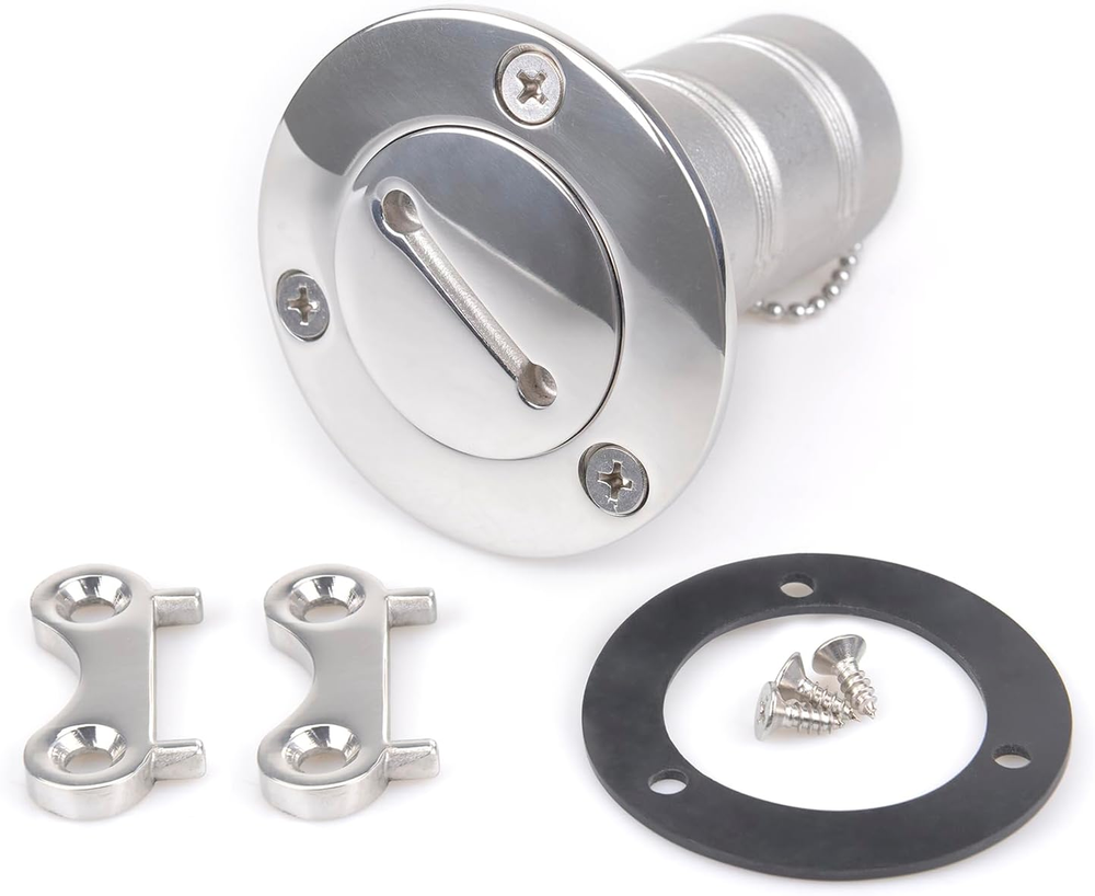 1-1/2 Inch 38mm Marine Deck Fill Cap for Gas Fuel Diesel Water Waste Tanks