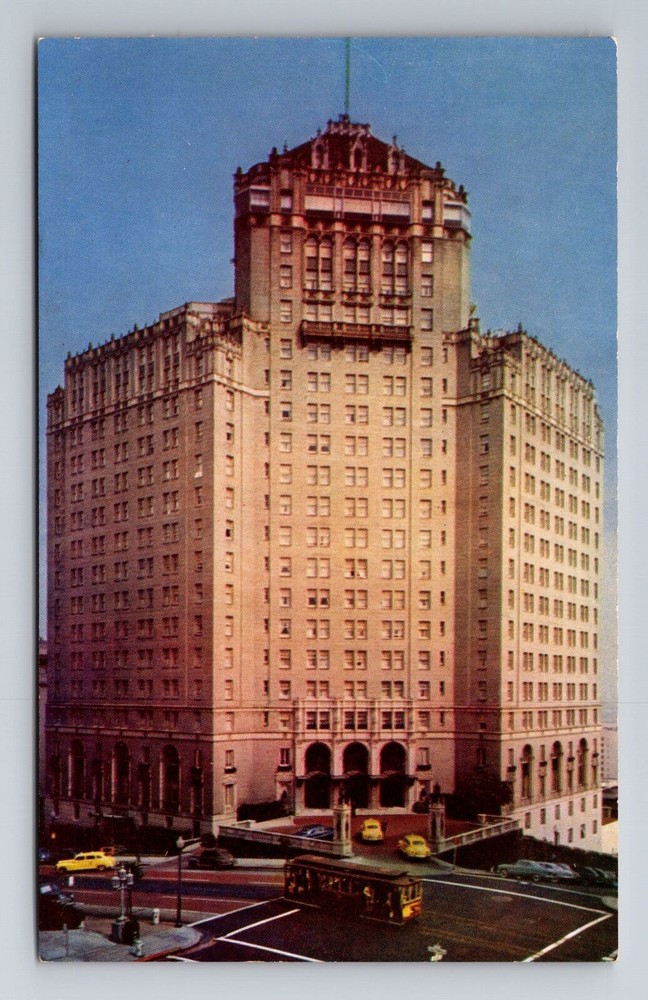San Francisco CA-California, Mark Hopkins Hotel, Advertising, Vintage Postcard