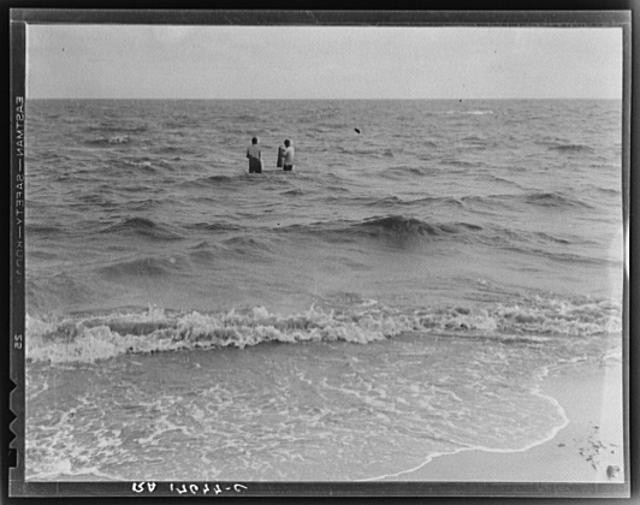 Net fishing on the Gulf of Mexico,Pass Christian,Mississippi,Harrison