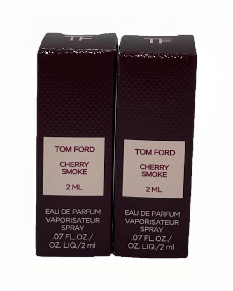 2 X Tom Ford CHERRY SMOKE Eau de Parfum EDP Sample Spray 0.07 oz/2 ml NIB
