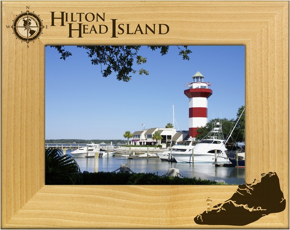 Hilton Head Island South Carolina Laser Engraved Picture Frame Landscape (4x6)