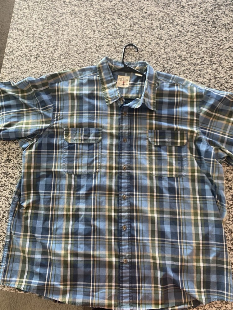 Red Head Brand Co 4XL Mens Short Sleeve Plaid Collared Button-Up Shirt