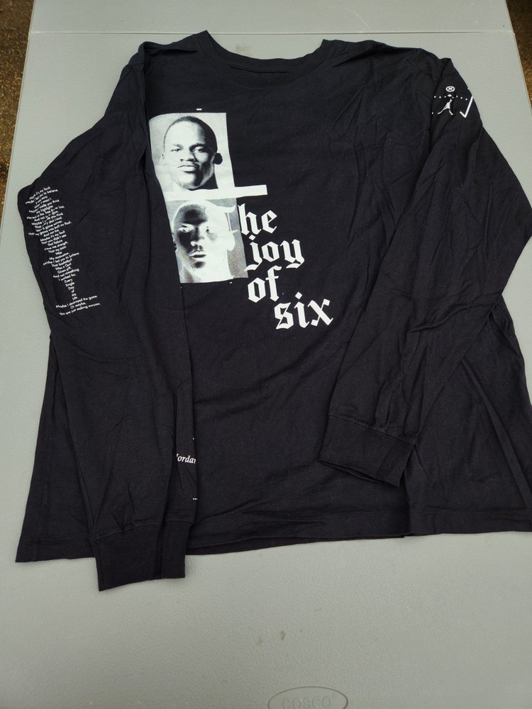 NIKE AIR JORDAN THE JOY OF SIX  T-SHIRT AT8948-010 XL X-Large