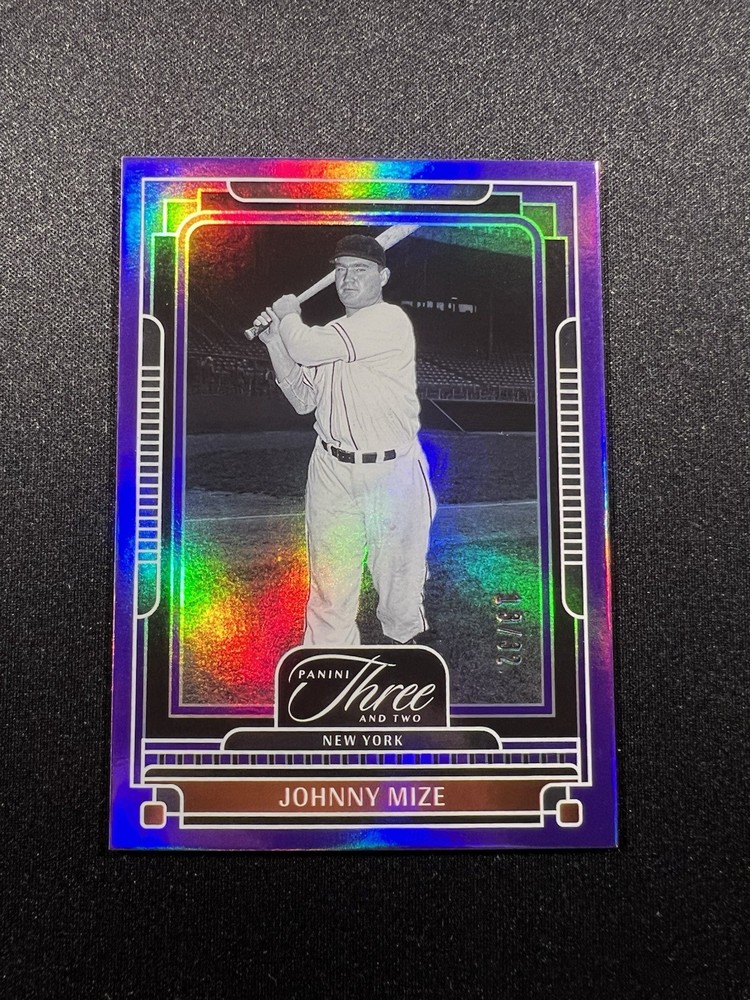 2025 Panini Three and Two #6 Johnny Mize Purple Foil /32 New York