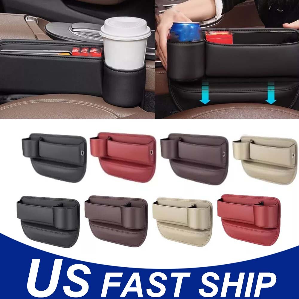 Left/Right Car Accessoris Seat Gap Filler Storage Box Phone Holder Organizer Bag