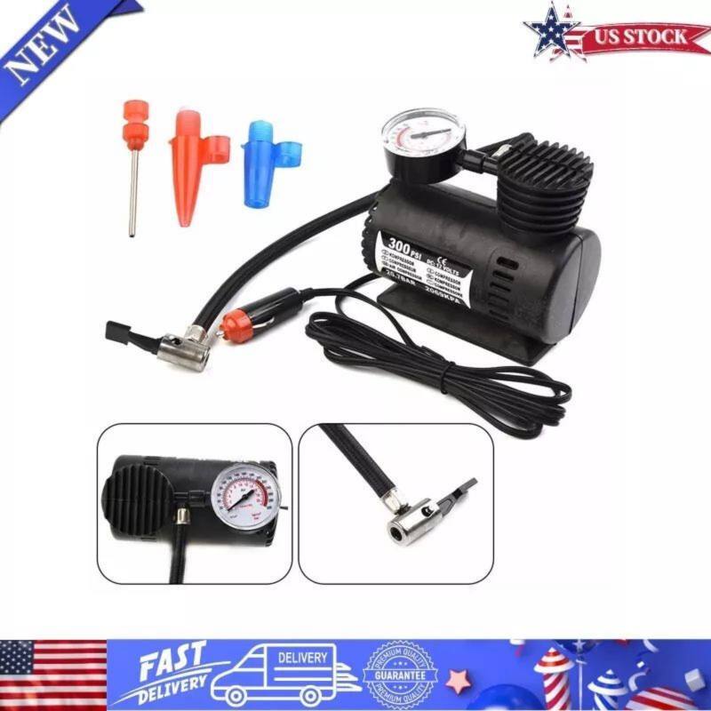 Portable Mini Air Compressor Electric Tire Inflator Pump 12 Volt Car 12V 300 PSI