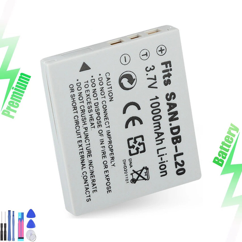 Battery for Sanyo DB-L20 Xacti VPC-E1 VPC-E6 VPC-E7 VPC-E60