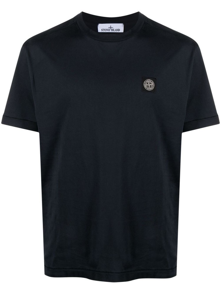 Stone Island Compass Logo Crew Neck T Shirt Large Black