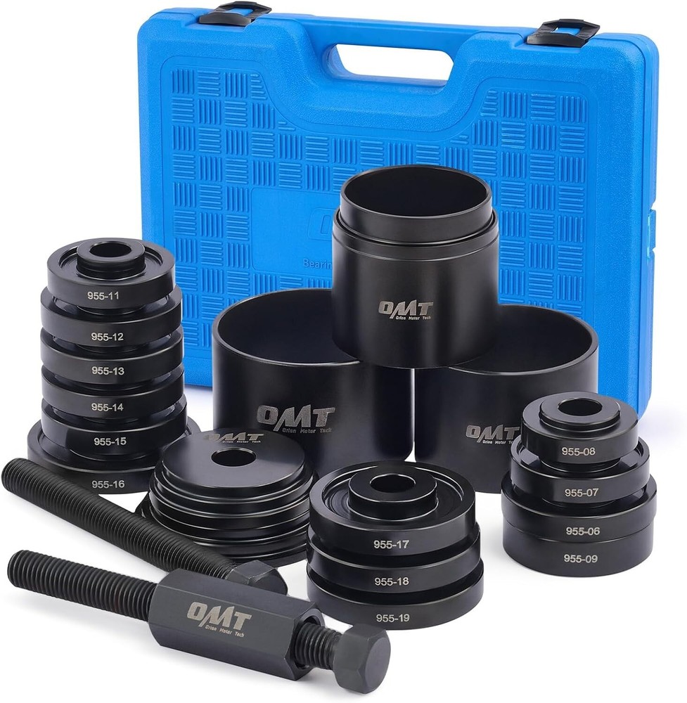 Compact 24-Piece Tool Set for Front Wheel Drive Bearing Installation & Removal
