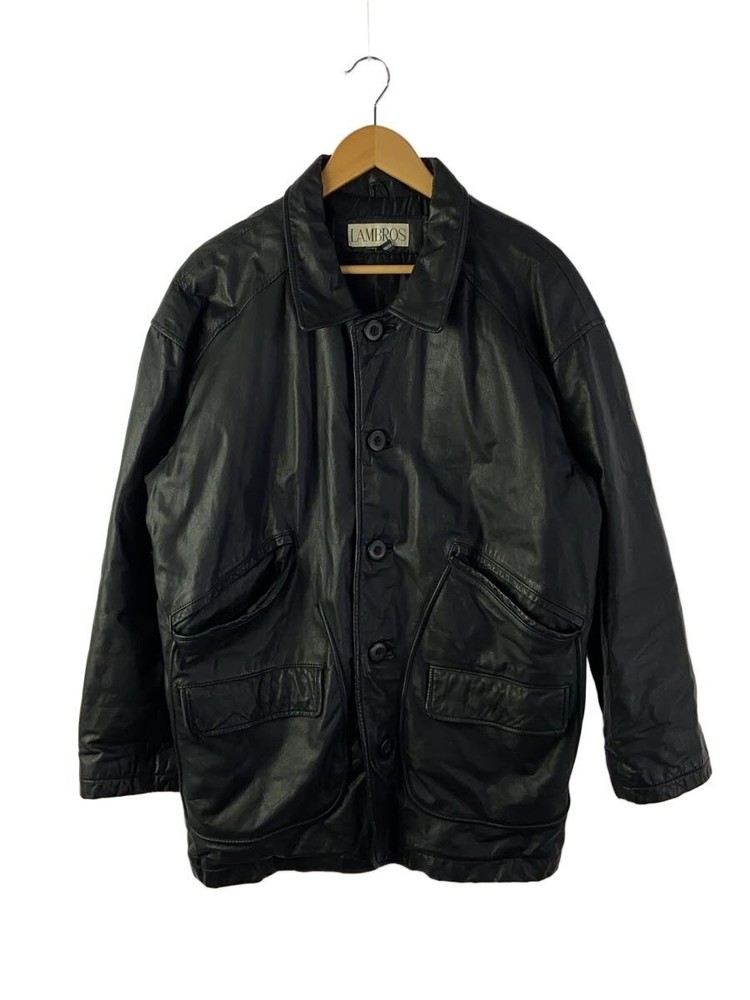 Leather Jacket Blouson/L/Leather/Blk/Plain// 3498