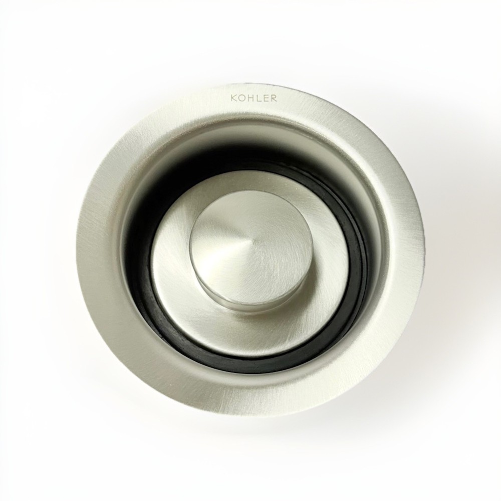 Kohler K-11352-BS Standard Garbage Disposal Flange & Stopper Brushed Stainless