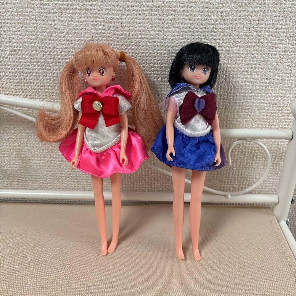 Sailor Moon Dolls 1990s Chibiusa & Sailor Saturn Vintage Used Accessories