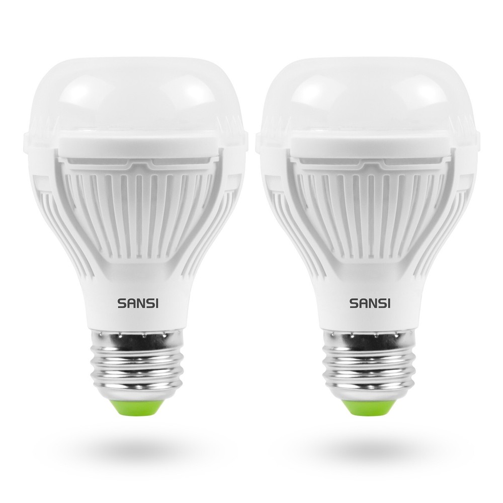 2Pack 1600 Lumen 3000K 100W Equiv. A19 LED Light Bulbs 13W For Dining Room SANSI