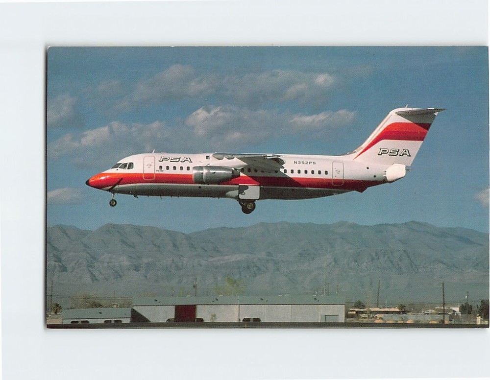 Postcard BAe 146 200A Pacific Southwest Airlines