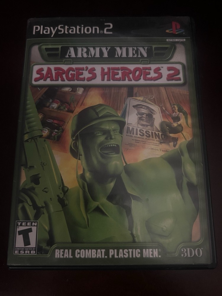 Army Men: Sarge's Heroes 2 (Sony PlayStation 2, 2001) CIB