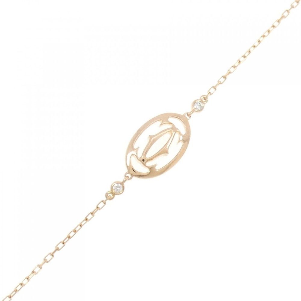 Authentic Cartier Double C Logo Bracelet Model 270-004-033-6210