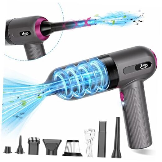 Handheld Car Vacuum Cleaner, 4 in 1 Vacuum Cleaner 16000Pa Air Duster, 3