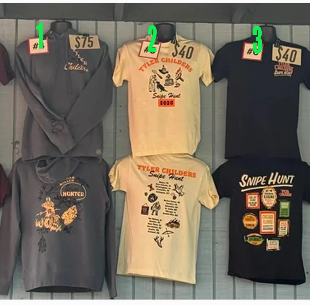 Tyler Childers 2026 Snipe Hunt Tour Tshirt Reprint