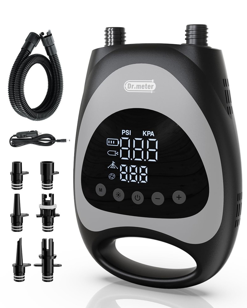 Dr.meter 10000mAh Rechargeable Paddle Board Pump, 20PSI High Pressure Battery...