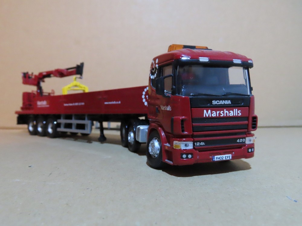 Corgi Heavy Haulage CC12219 Scania MARSHALLS DROPSIDE Crane Trailer 1/50 scale