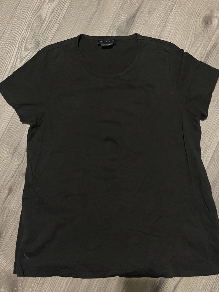 Hatch Women’s NURSING BREASTFEEDING T-Shirt Black Crew Neck Short Sleeve Size 1