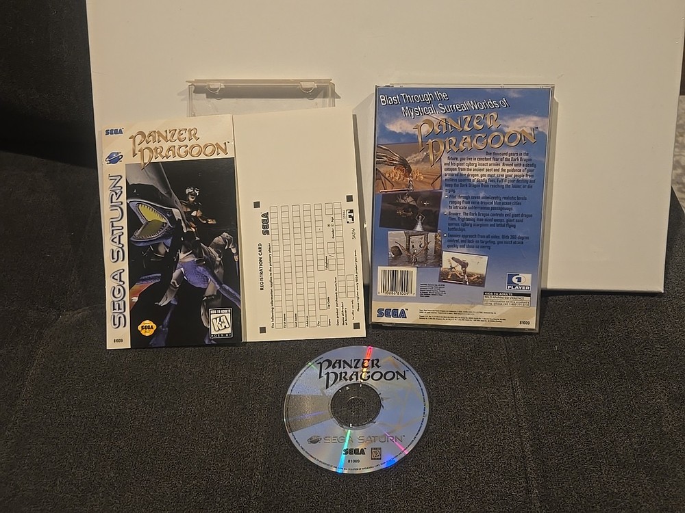 Panzer Dragoon (Sega Saturn, 1995) CIB Complete In Box /w Registration Card
