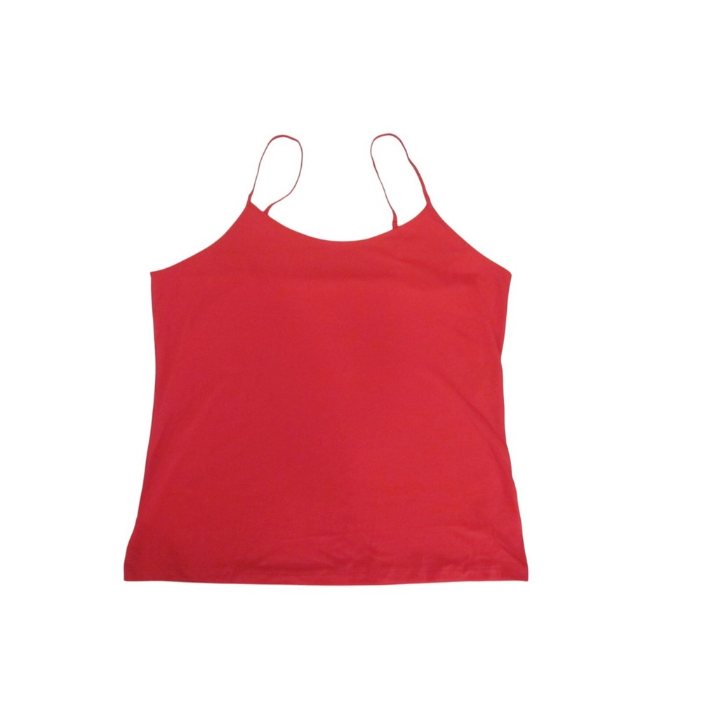 NWT TIME AND TRU Brilliant Red Adjustable Strap Cami Tank Top Sz XL 16/18