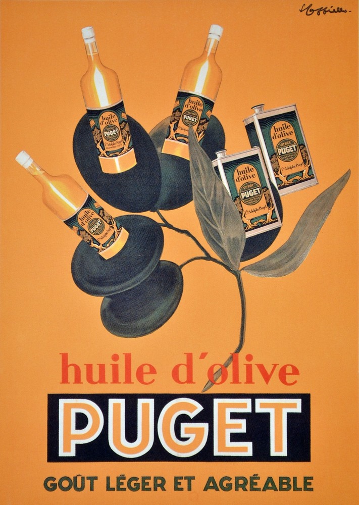 Huile d' olive Puget Decorative Ad Poster print. Home Graphic Art Design. 4081