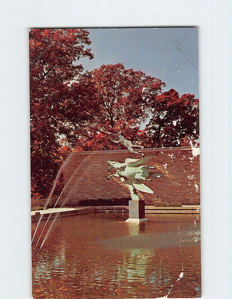 Postcard Pegasus and Bellerophon Des Moines Art Center Des Moines Iowa USA
