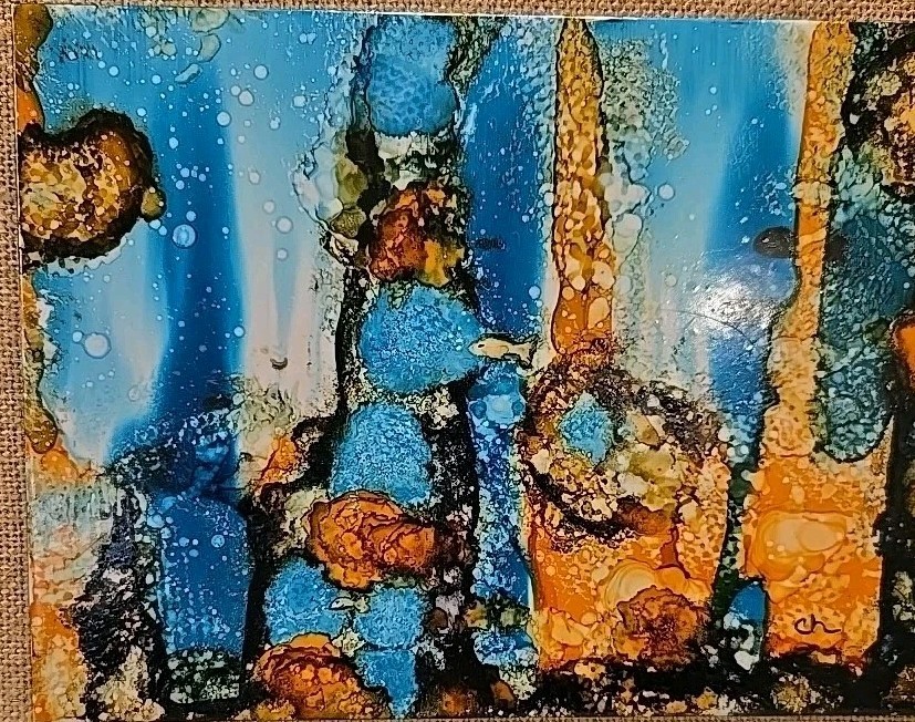 Original Abstract Art Painting Signed 