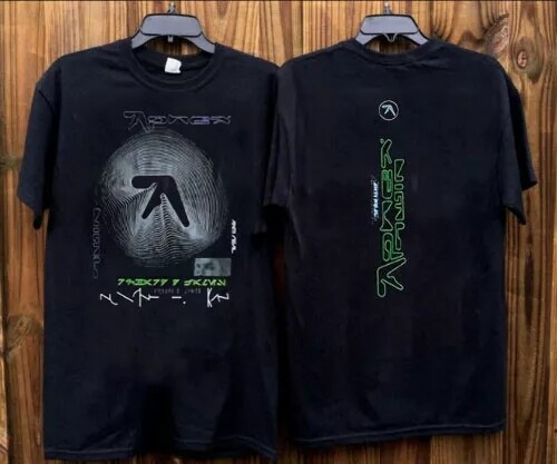 Aphex Twin Band Black Short Sleeve 2 Side Cotton Unisex T-shirt Reprint S-5XL