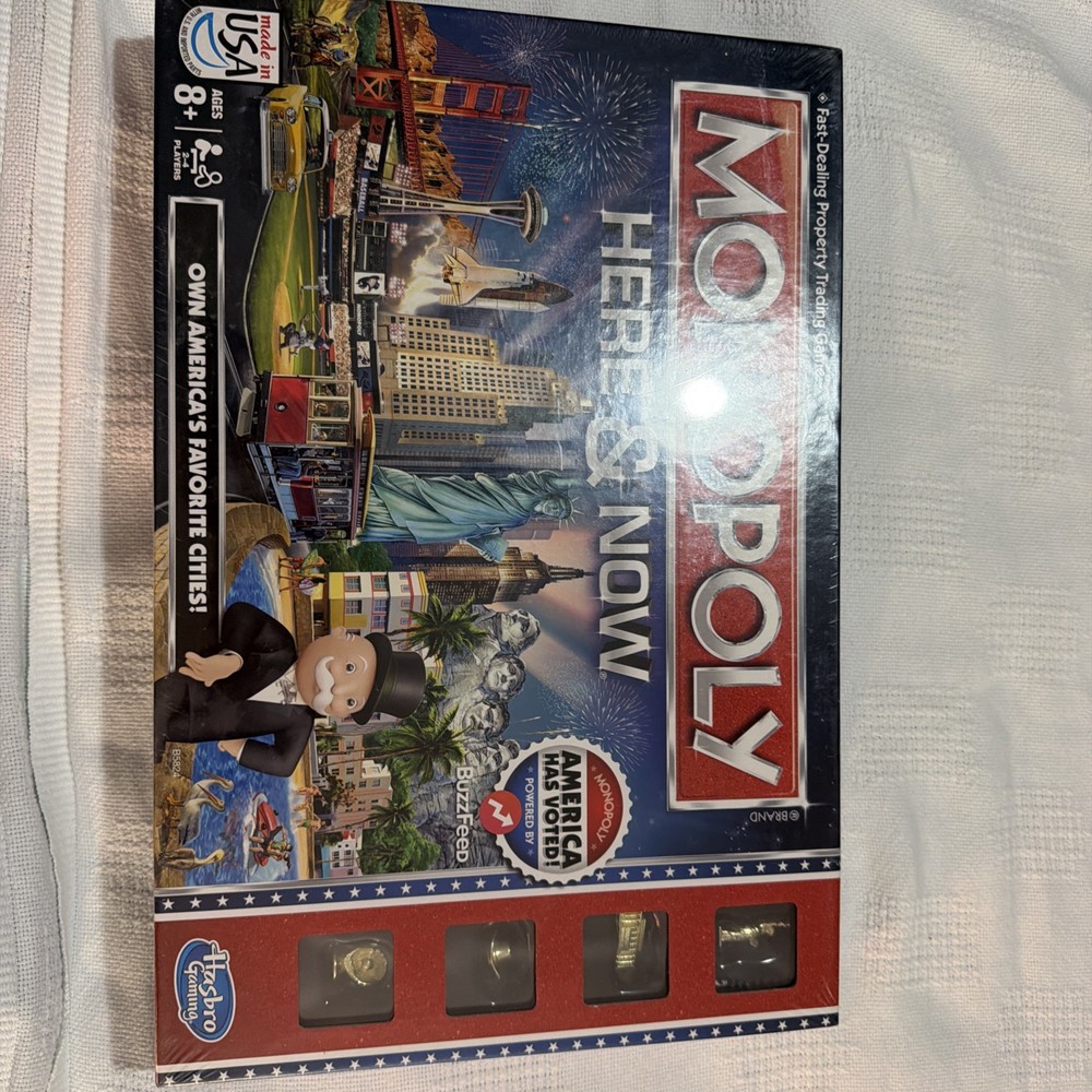 Monopoly Here & Now US Edition Parker Bros 100% COMPLETE Hasbro 2015