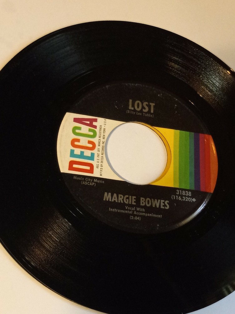 MARGIE BOWES Lost /Can't Love That Way-45 Very Good D 60 Rare