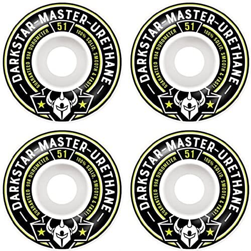 Darkstar Skateboards Responder White/Lime Skateboard Wheels 51mm 99a (Set of 4)