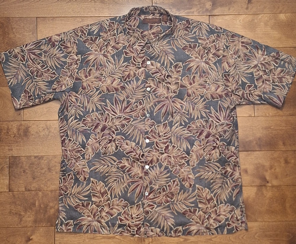 Tori Richard Honolulu Mens XL Short Sleeve Hawaiian Button-Up Shirt Tropical EUC