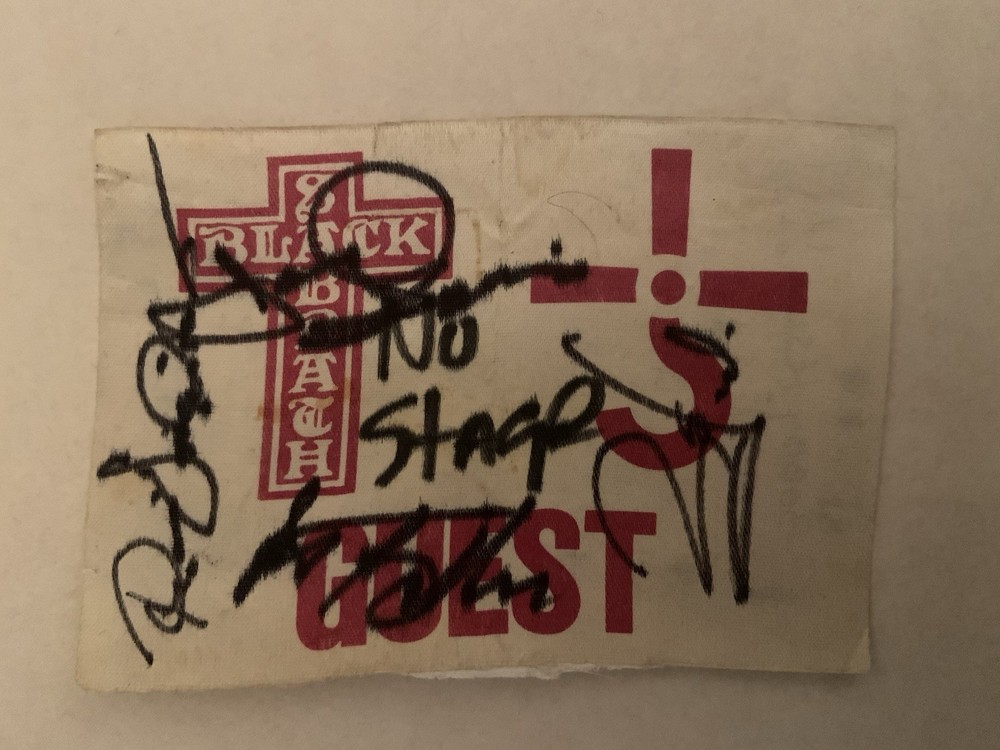 Black Sabbath signed pass at Oregon Jam 1980