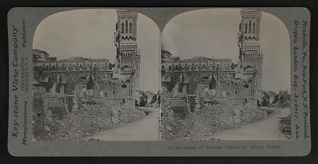Photo:France, Ruins of famous church at Albert