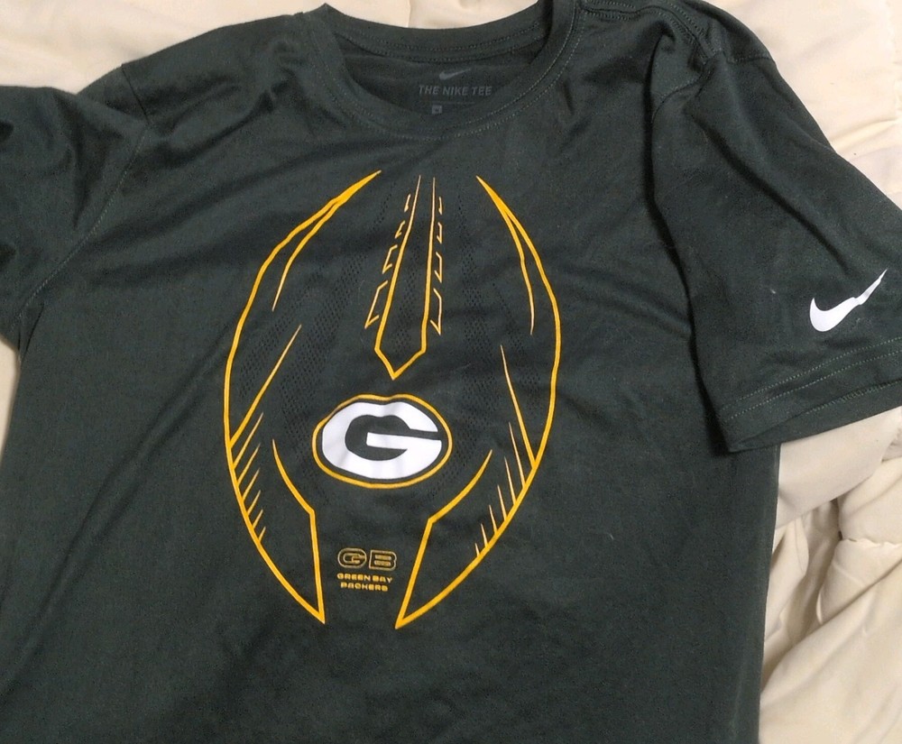 Nike Dri-FIT THE NIKE TEE Green Bay Packers Men's Graphic Short Sleeve T-Shirt M