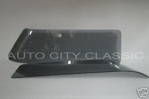 1955 1956 1957 Chevy Pontiac 4 Door Wagon Rear Curved Quarter Glass Grey Pair