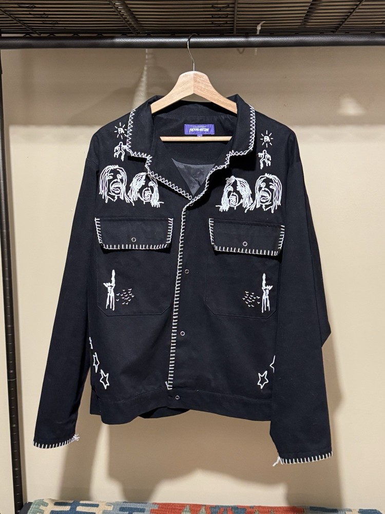 F*cking Awesome Embroidered Mechanics Jacket Men’s Size XL FA FuckingAwesome