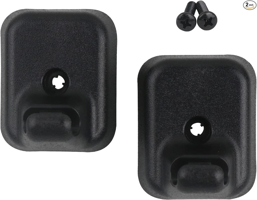 Sun Visor Clip Retainer Holder (Black) w/Screws for Sunvisor Panel Driver & Pass