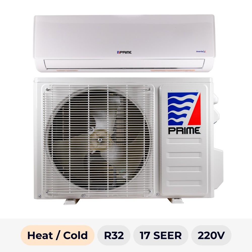 36K BTU Ductless Mini Split Heat Pump AC with WiFi & R-32 Kit 220V 17 SEER