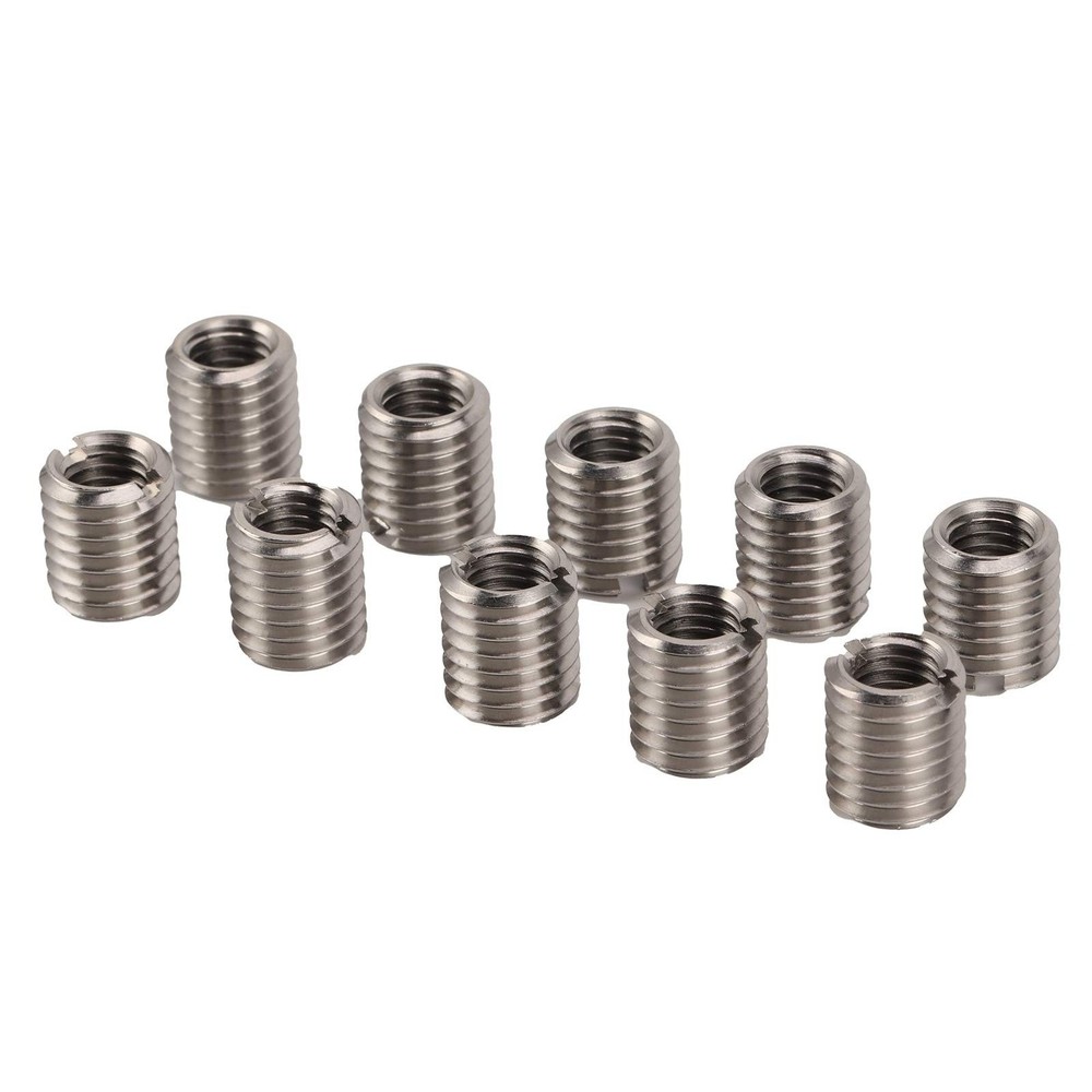 10pcs Insert Slotted Nut, Stainless Steel Thread Reducing Nut 16mm Female Thr...