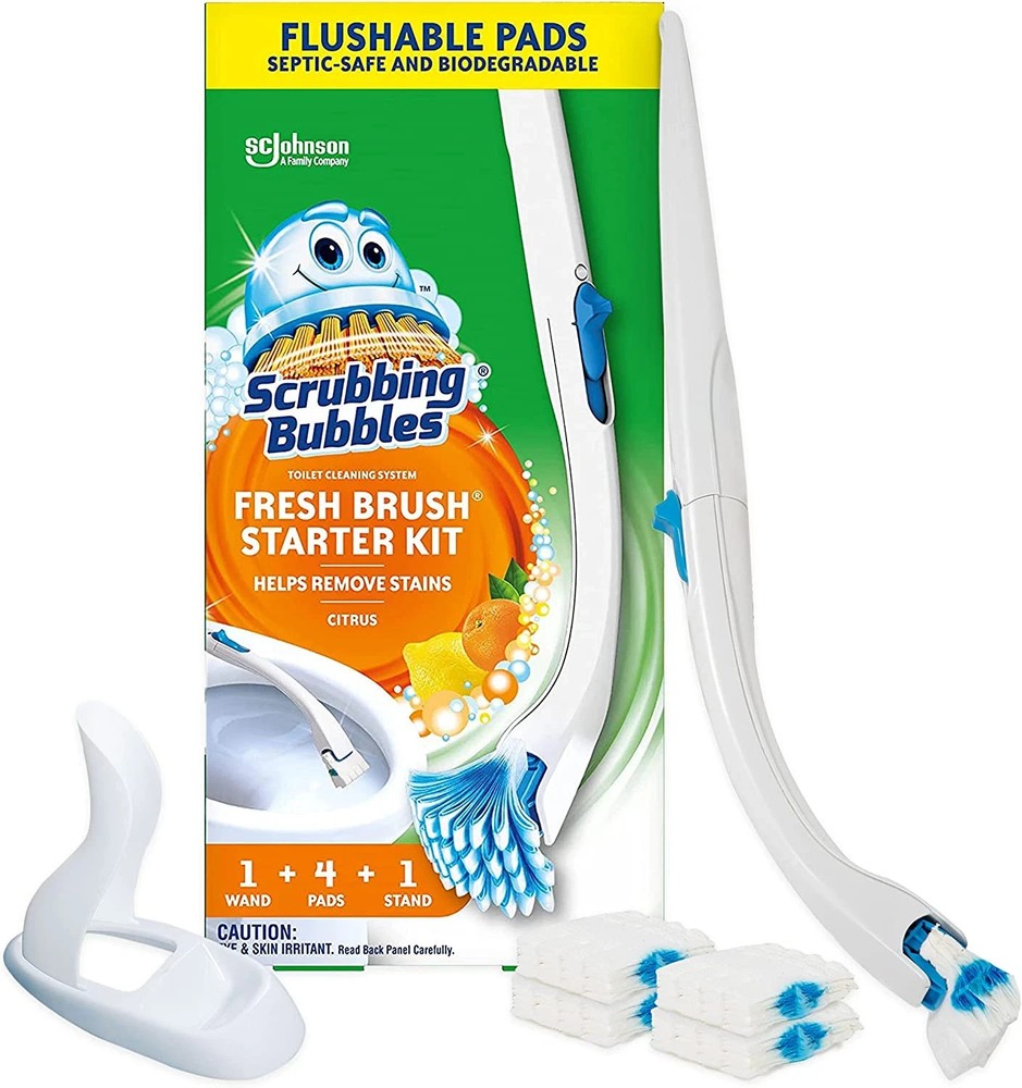 Toilet Bowl Cleaning System with Flushable & Disposable Cleaner Refill Pads, Fig