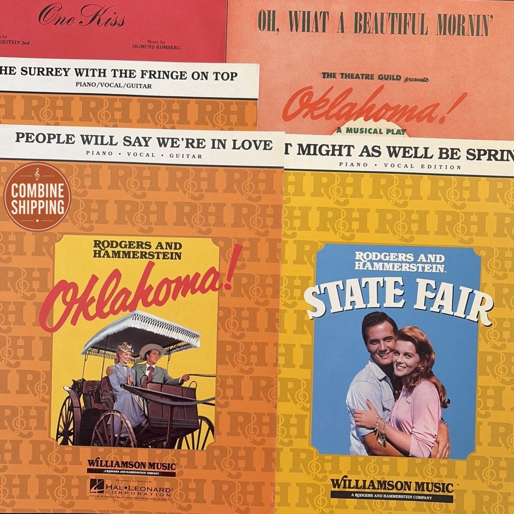 Rodgers Hammerstein Sheet Music Lot Oklahoma Sound of Music State Fair 8pc