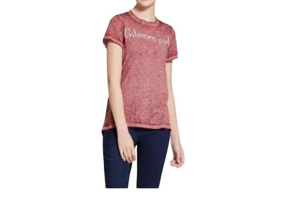 Colorful Graphic Gilmore Girls Tshirt L Retro Burnout Sheer Hi Lo Classic Chic
