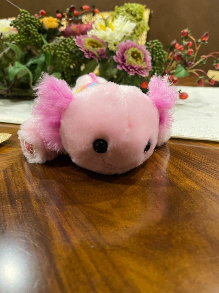 Build A Bear Pink Baby Axolotl Mini Buddy Small Fry Plush Stuffed Animal BAB